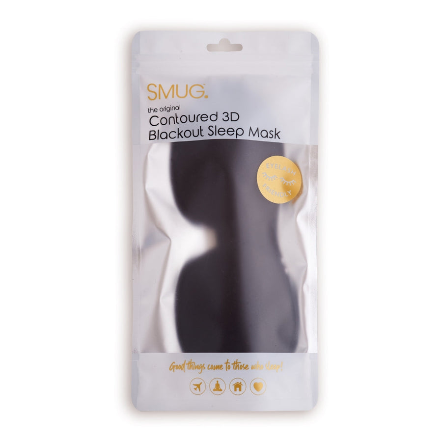 Contoured & Satin Sleep Mask Double Pack & Wash Bag Set- Various Prints