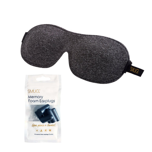 Contoured 3D Blackout Sleep Mask - Dark Grey Marl