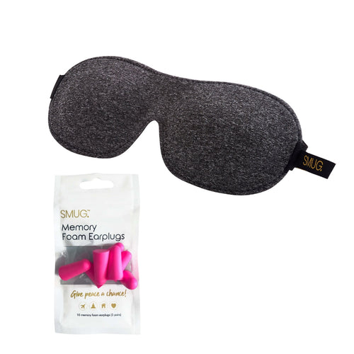 Contoured 3D Blackout Sleep Mask - Dark Grey Marl