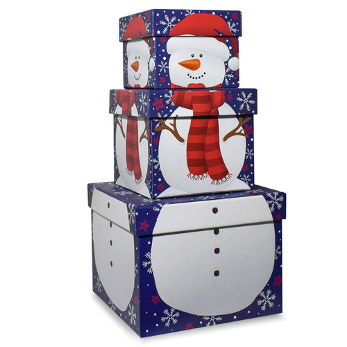 Gift Box Set Of 3 Snowman