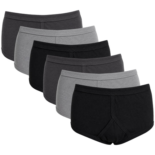 Sock Stack Men's 6 Pack Cotton Y-Front Briefs White 100% Cotton Soft Stretch Waistband