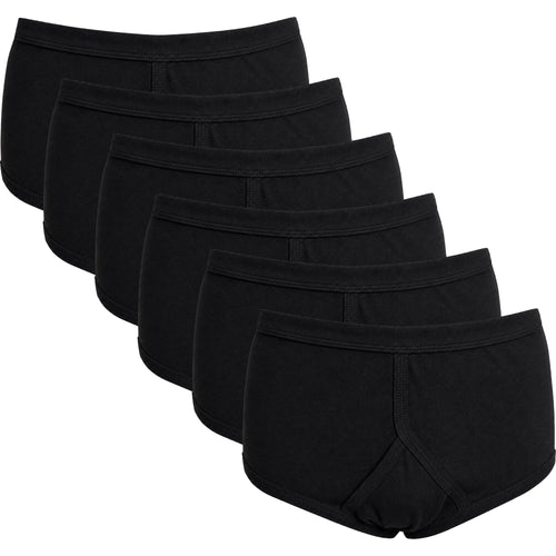 Sock Stack Men's 6 Pack Cotton Y-Front Briefs White 100% Cotton Soft Stretch Waistband