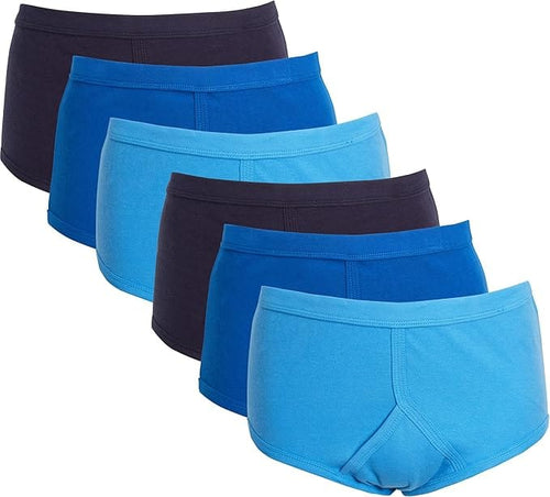 Sock Stack Men's 6 Pack Cotton Y-Front Briefs White 100% Cotton Soft Stretch Waistband