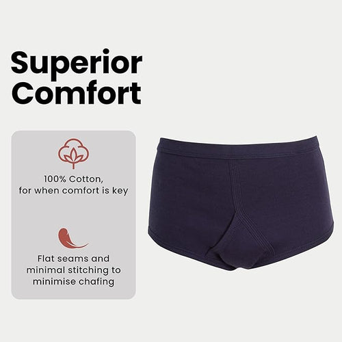 Sock Stack Men's 6 Pack Cotton Y-Front Briefs White 100% Cotton Soft Stretch Waistband