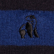 Charcoal Striped Bamboo Socks (Comfort Cuff)