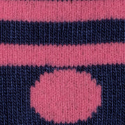 Navy and Pink Polka Dot Bamboo Socks