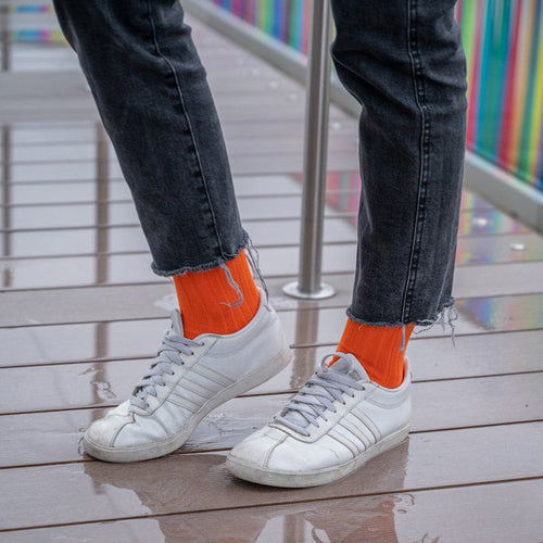 Tangerine Orange Bamboo Socks