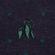 Spotted Navy Bamboo Socks (Comfort Cuff)