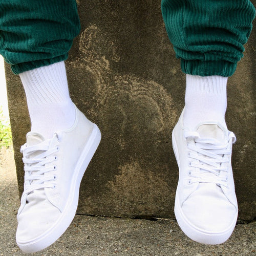 White Athletic Bamboo Socks