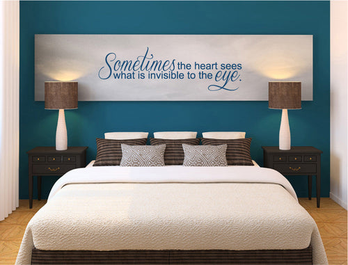 Sometimes the Heart Sees Wall Art Quote Sticker