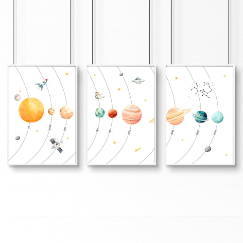 Space Posters | Set of 3 wall art prints