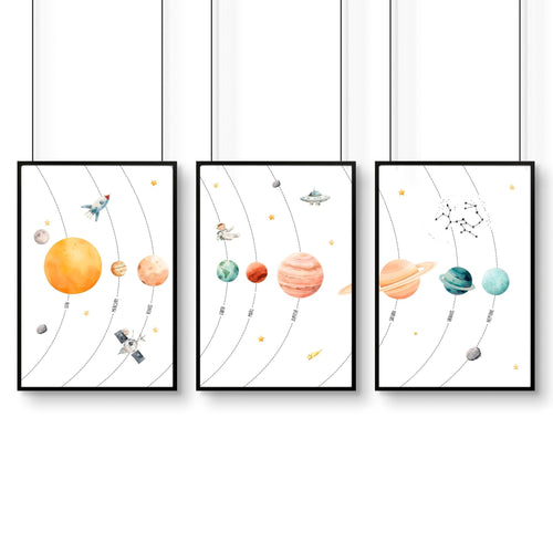 Space Posters | Set of 3 wall art prints