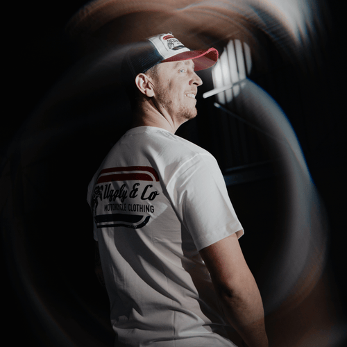 White Flattrack Tee