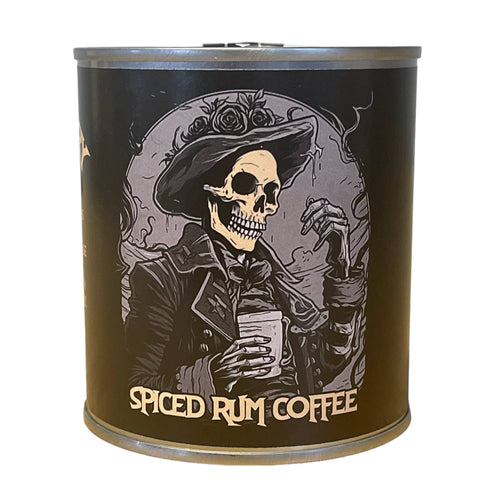Spiced Rum Flavour Ground Coffee – Skulduggery 100ml Tin