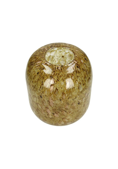 Spotted Yellow Glass Vase