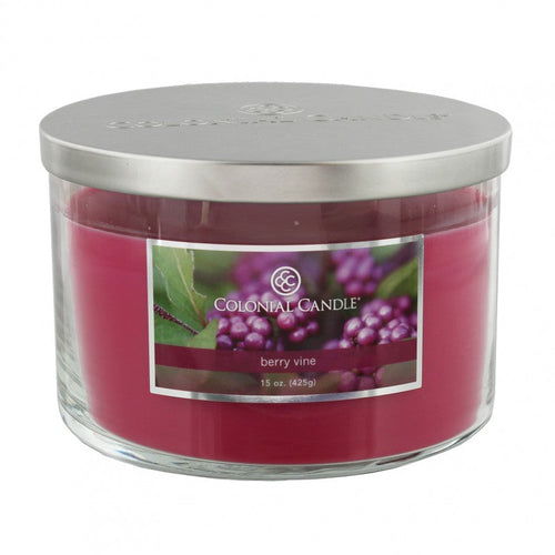 Colonial Candle 3wick 15oz Jar  berry wine