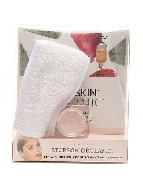 STARTSKIN The Orglamic™ Collection Set 3PCS, Pudding + Pink Cactus Mask + Headband