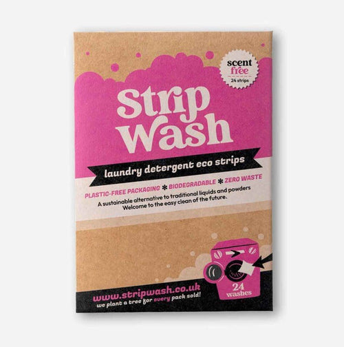StripWash Laundry Detergent Sheets - Plastic Free Eco No Mess Laundry Sheets, 24 Pack