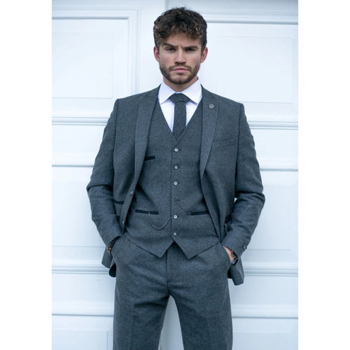 STZ23 - Men's Wool Tweed Suit 3 Piece Authentic 1920s Classic
