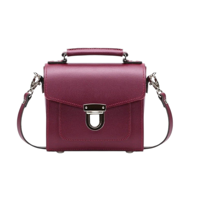 Handmade Leather Sugarcube Handbag - Oxblood