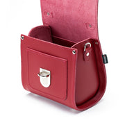 Handmade Leather Sugarcube Handbag - Red