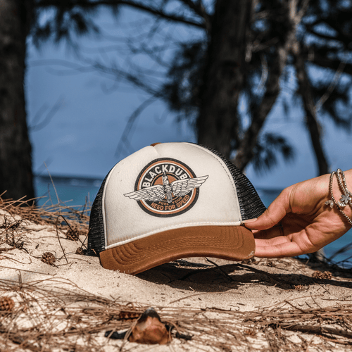 Black Dub Garage Circle Wings Trucker Hat