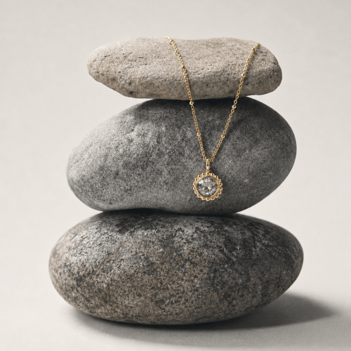 Sunburst Necklace - Green Quartz in Gold or Silver