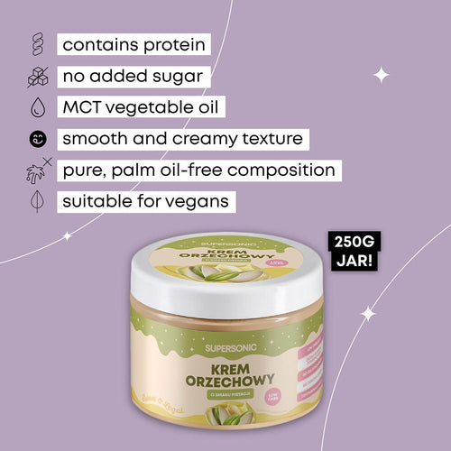 Peanut spread with pistachio flavour LOW CARB 250g