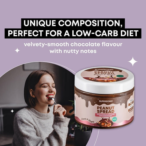 Peanut Spread with Velvety Chocolate flavour with Hazelnut hint LOW CARB 250g