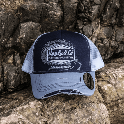 Blue Surf Diamond Trucker Hat