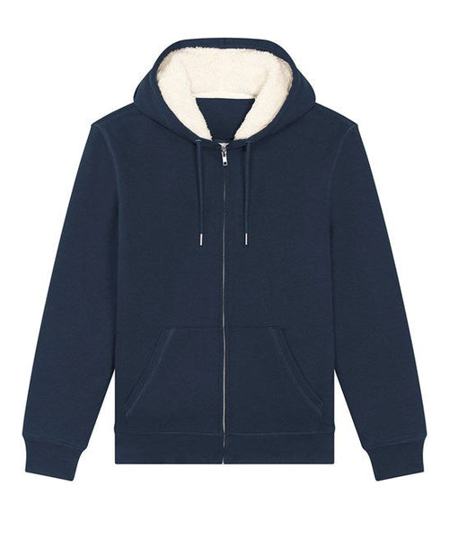 Organic Sherpa Zipped Hooded Sweatshirt: Unisex