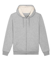 Organic Sherpa Zipped Hooded Sweatshirt: Unisex