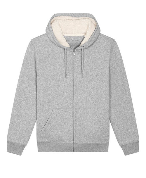 Organic Sherpa Zipped Hooded Sweatshirt: Unisex