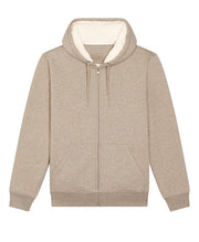 Organic Sherpa Zipped Hooded Sweatshirt: Unisex