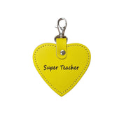 Leather Charm for Teacher - Free Engraving - Assorted Colours