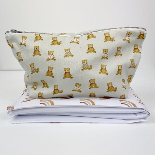 Nappy Wallet - Teddy Bear Print