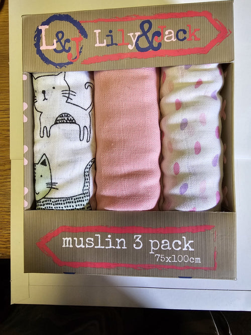 LILY&JACK MUSLIN 3 PACK