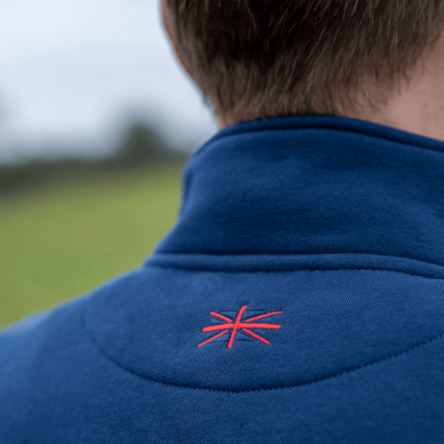 Navy Union Jack Quater-Zip