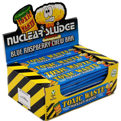 50 x Toxic Waste Blue Raspberry Chew Candy - 20GM
