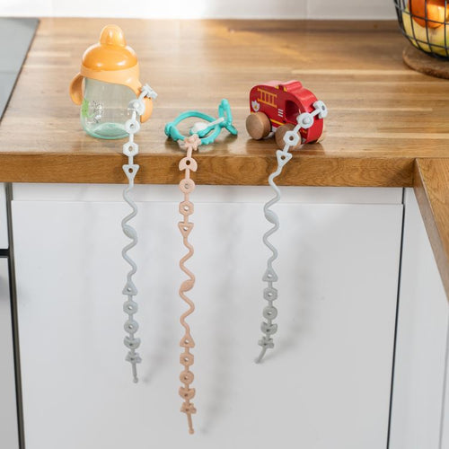 Squiggle Strap® Antimicrobial LFGB Silicone Toy Straps (2pcs)