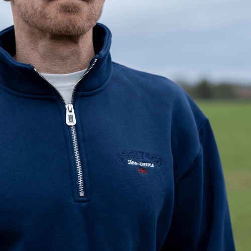 Navy Union Jack Quater-Zip