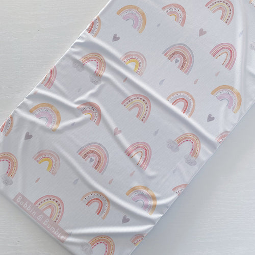 Travel Changing Mat - Pink Rainbow