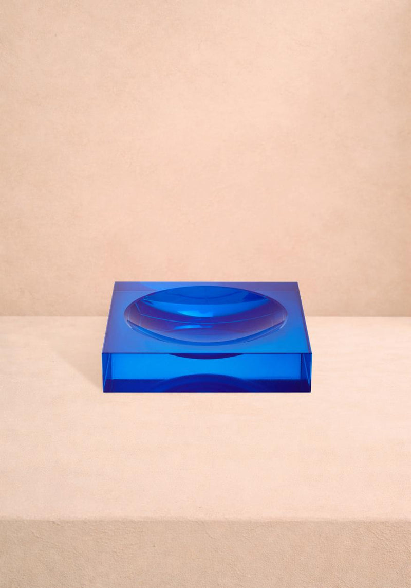 Chelsea Cobalt Glass Trinket Tray - Blue