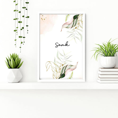 Bathroom with art | Set of 3 Tropical wall art prints