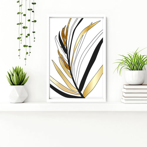 Wall Pictures for Bathroom | Tropical Gold Set of 3
