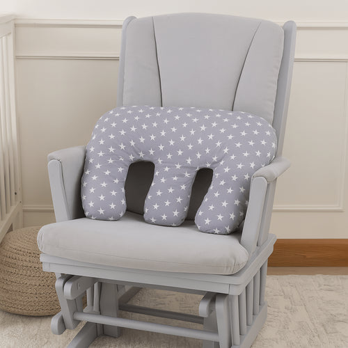Twin Pregnancy Nursing Pillow - White Stars