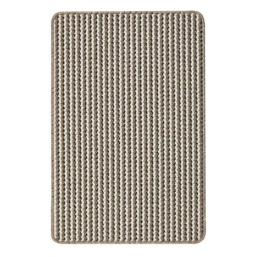 Twist Stripe Washable Mat or Runner Beige
