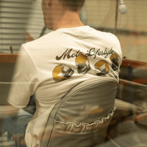 White U&C Helmet Tee