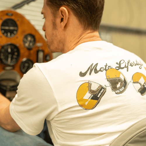 White U&C Helmet Tee