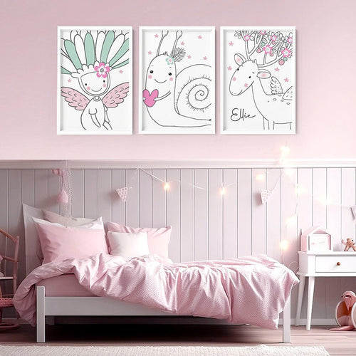 Unicorn name Wall art for Nursery